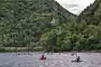canoing toward the Delaware Water Gap
