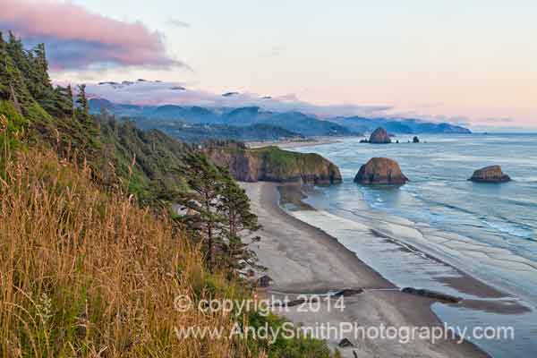 Cannon Beach at Sunset from Ecola