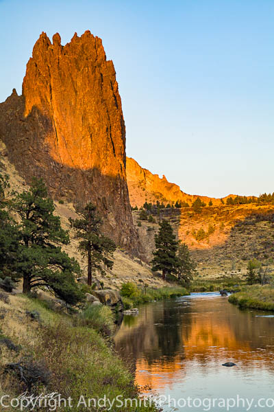 Smith Rock Sunset Reflection Vertical